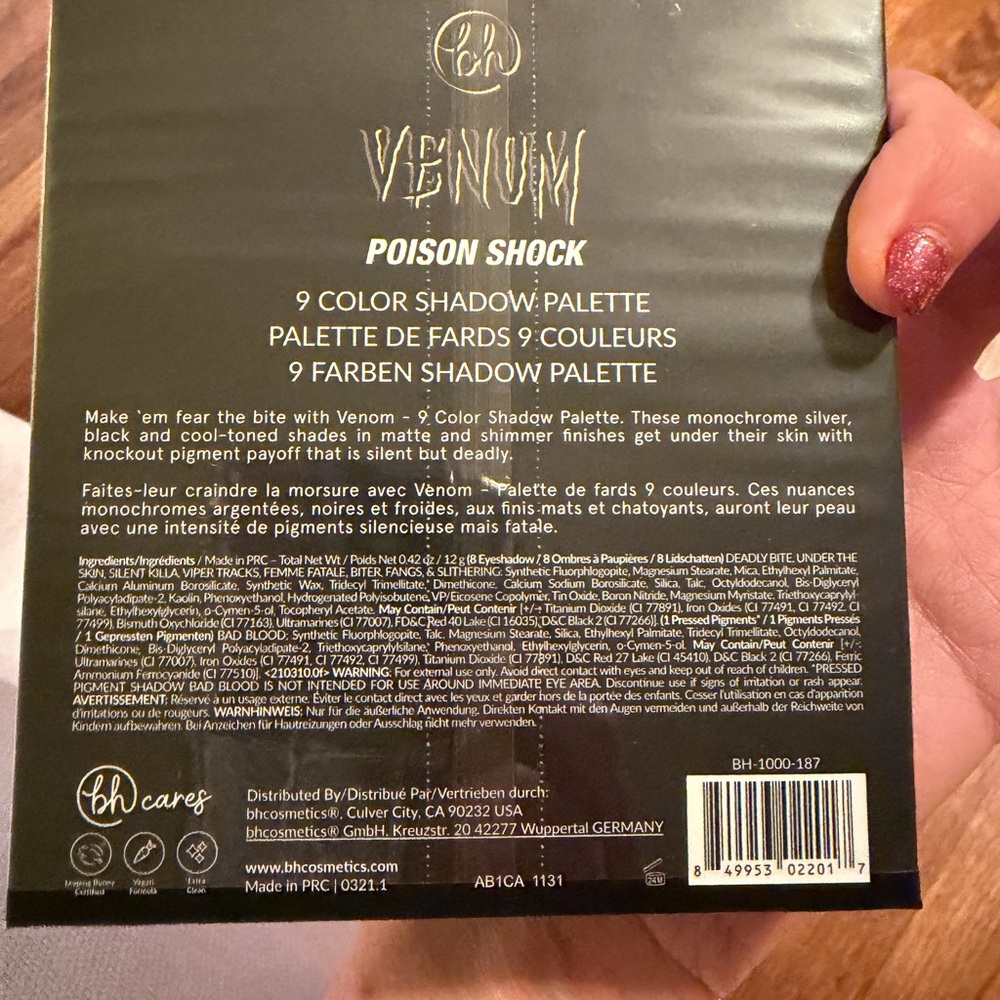 New BH Cosmetics Venom Eye Shadow Palette - Picture 5 of 5